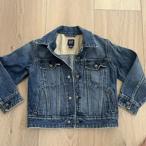 GAP Denim Blue Jean Jacket Unisex Kids Small 6/7 Classic Button Up 100% Cotton - Picture 1 of 8