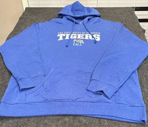 University of Memphis Tigers 71 Mens Hoodie Blue NWT 2XL (A7) Cover