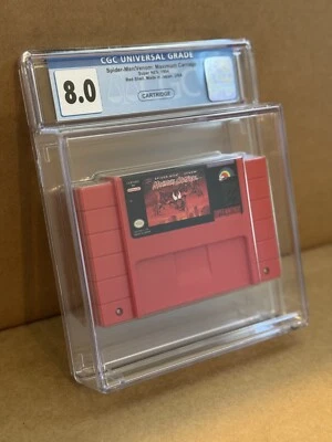 Super Nintendo SNES Spider-Man Venom Maximum Carnage CGC Graded 8.0 - RED CART - Image 1 of 2