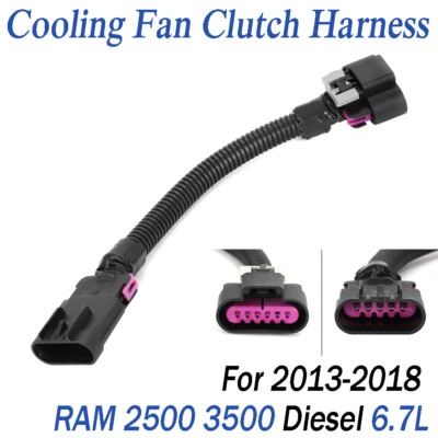 For 13-18 RAM 2500 3500 6.7L Diesel Cooling Fan Clutch Harness Wiring Connector - Image 1 of 4