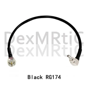 CRC9 male right angle to F type male jumper cable RG174 20cm 8" for HUAWEI modem - Picture 1 of 5