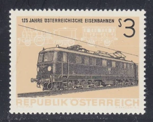 Österreich 1962 postfrisch Mi 1126 Sc 703 125 Jahre Österreichische Eisenbahnen ** Zug - Bild 1 von 1