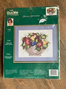 Bucilla Donna Dewberry "Fruit" Sealed Counted Cross Stitch Kit #43127 - Picture 1 of 7