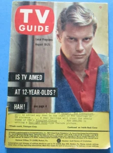 1961 TV GUIDE August 19-25 Troy Donohue Soap Operas Elizabeth Montgomery Magazin - Picture 1 of 8