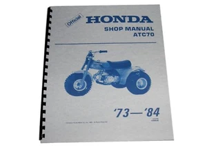 Honda Shop Manual 73-84 ATC 70 - Picture 1 of 5