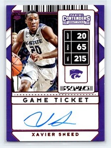 2020 Contenders Draft Picks Xavier Sneed #139 Rookie Ticket Auto Red Kansas St