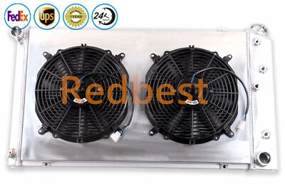 28"W 4 Row Radiator+Shroud+Fan For 1987-1990 Chevrolet Caprice Base Sedan 4-Door - Image 1 of 4