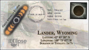 17-227, 2017, Total Solar Eclipse, Lander WY, Event Cover, Pictorial Cancel,  - Picture 1 of 1