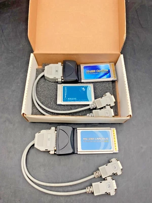 Lot Of 2 RS-232 Cardbus With Adapter + PC Card RS232 Brainboxes - Image 1 of 4