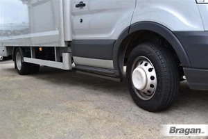 Black Side Bars To Fit Ford Transit MK8 2014 - 2021 Chassis Cab Tipper Van Tubes - Picture 1 of 4