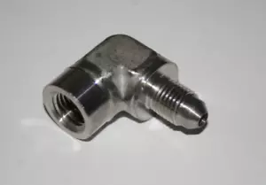 1/4" Male AN x 1/4" FNPT 316ss 37 Degree Flared Elbow (6000 Psi) SSP TruFit - Picture 1 of 1