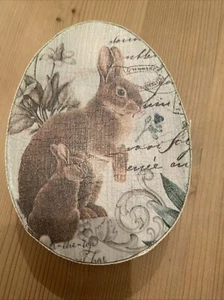 Dekodose mit deckel, Ostern Hase Vintage, Mit Spitze Verziert, - Bild 1 von 5