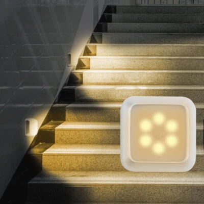 Stair Wireless PIR 6 LED Motion Sensor Lights 1 Pack Lamp Night Light Cabinet - Image 1 of 4
