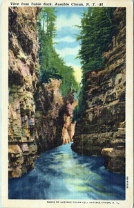 Table Rock View Ausable Chasm N.Y. Postcard Unposted - Picture 1 of 2