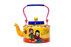 Hand Painted & Hand Designed Colourful Decorative Traditional Punjabi Couple - Picture 1 of 7