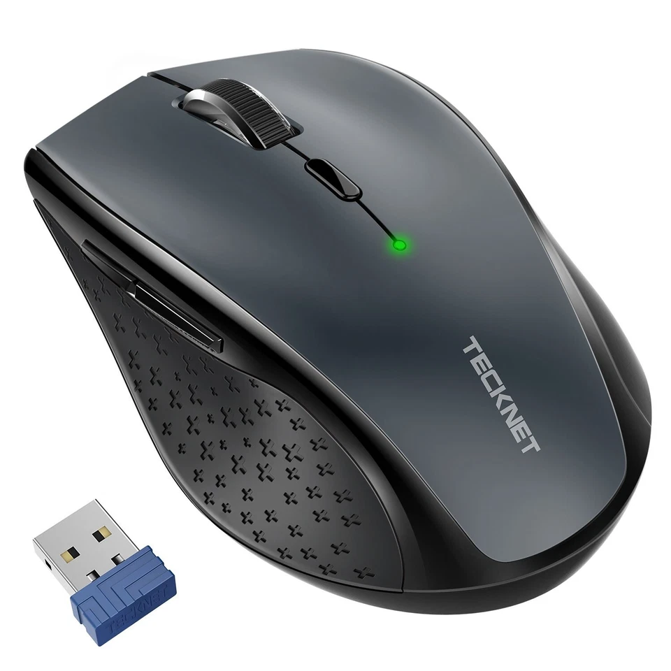 TECKNET Wireless Mouse, 2.4G USB Computer with 6-Level Adjustable 3200 DPI 01002 - Image 1 of 4