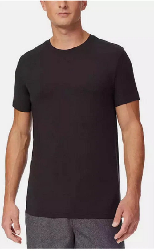 32 Degrees 3 PK Men's Cool Tee Short Sleeve Crew Neck Stretch Comfort Black XL