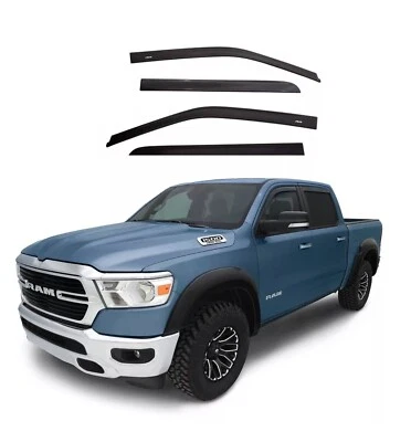AVS In-Channel Side Window Vent Visors 2009-2023 Ram Crew Cab 1500, 2500 & 3500 - Image 1 of 4