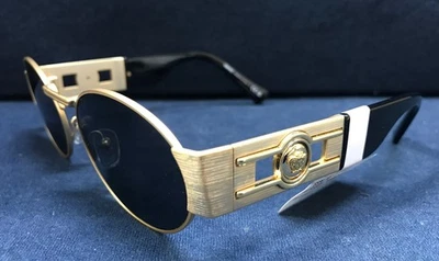 Versace ICONIC VE 2264 100287 Matte Gold Metal Oval Sunglasses Grey Lens - Image 1 of 4