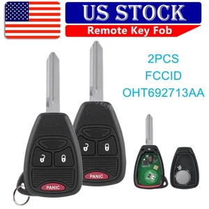 2 For 2012 2013 2014 2015 2016 Jeep Patriot Keyless Entry Remote Key Fob 3BTN - Picture 1 of 7