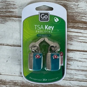 Go Travel TSA Key Padlocks Twin Pack Travel Sentry Security Luggage Choose Color - Picture 1 of 9