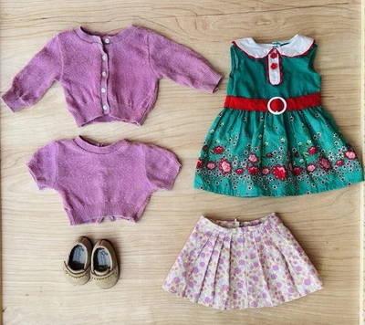 American Girl Doll KIT KITTREDGE Classic Meet Outfit Sweater Skirt Dress Vintage - Image 1 of 4