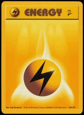 Lightning Energy 128/130 Base Set 2 Normal Pokemon - NM1 - Image 1 of 2