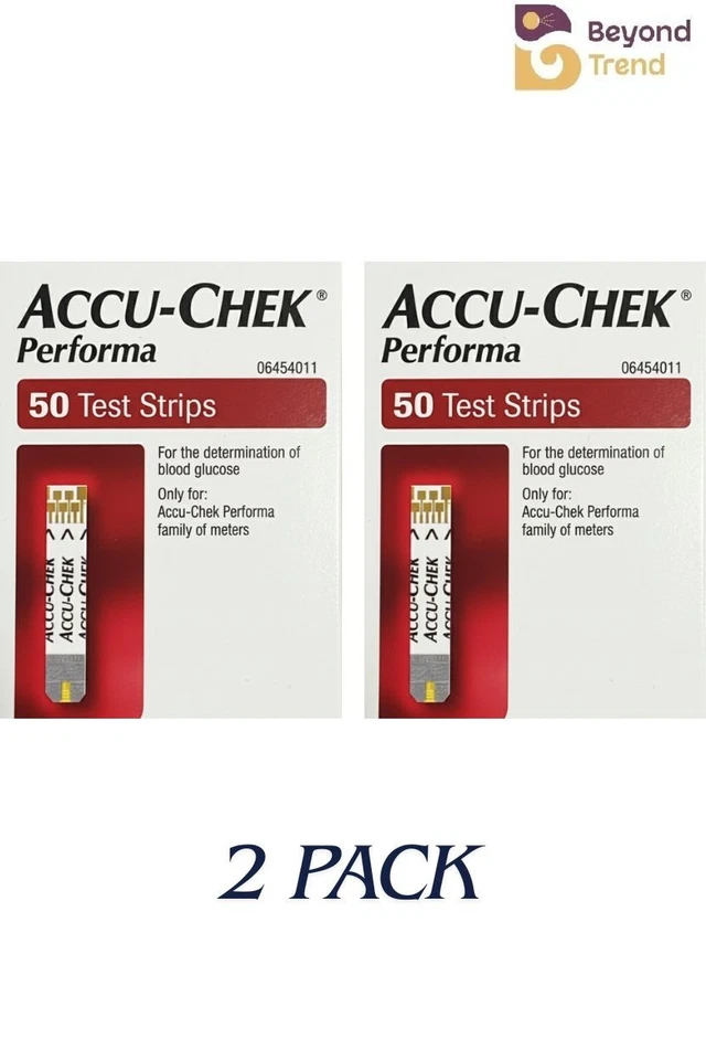 2 x AccuChek 50 Test Strips Exp. 8/2026 Diabetes Glucose Sugar Check - Image 1 of 1