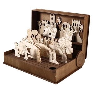 2025 Family Easter Holy Week Gift Resurrection Scene Decor,Wooden Holy Week7064 - Photo 1/8
