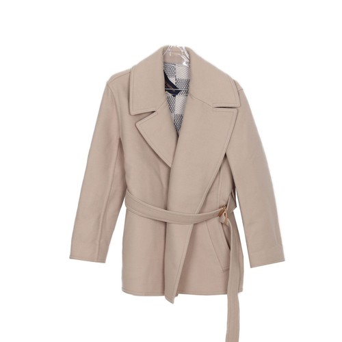 LOUIS VUITTON（LV） Louis Vuitton cappotto corto avvolgente beige lana damier azzurro 36 60996294