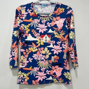 Top J Mclaughlin Signature pequeño nuevo con etiquetas $168 Catalina Scoop a lo largo de la costa rosa - Imagen 1 de 6