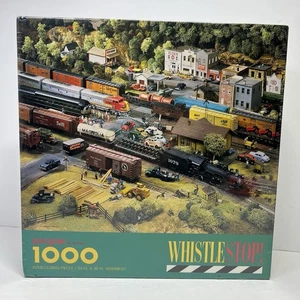 Fermafischietto! Modellino treno scena puzzle 1000 pezzi Springbok 24 x 30 pollici nuovo con scatola - Foto 1 di 10