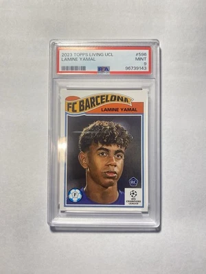 Lamine Yamal Topps Living Set 2023-24 UCL 596 Psa 9 RC - Image 1 of 2