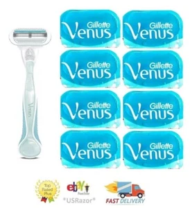 8 Gillette Venus smooth Razor Blades Refills Cartridges Fit Swirl Embrace Shaver - Picture 1 of 2