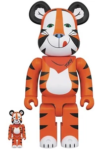Kelloggs Tony The Tiger Vintage Bearbrick 400% & 100% 2 Pack Medicom - Picture 1 of 1