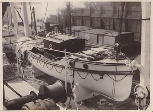 Foto stampa 1925 nuova scialuppa di salvataggio a motore wireless sull'Ocean Liner SS California - Foto 1 di 2