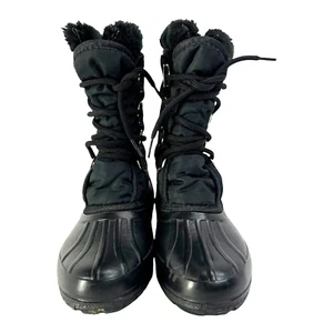 Sorel Winterstiefel Damen 6 schwarz Stoff Wolle gefüttert Schnürung geschlossene Zehe - Bild 1 von 18