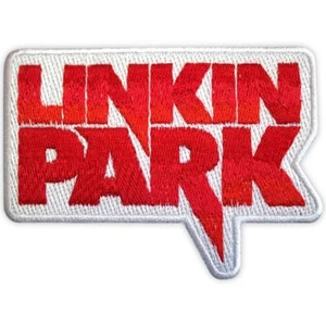 LINKIN PARK Iron-On Patch: RED LOGO: classic Official Merchandise fan gift £pb - Imagen 1 de 10