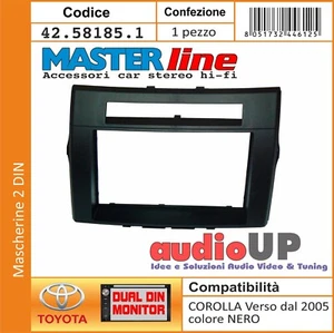 Bisel de Radio 2 din Corolla Verso 2005 IN Entonces Marco Interna Tinta. Negro - Imagen 1 de 3