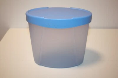 Tupperware Junge Welle 1,9 l Vorratsbehälter oval mit Deckel J40 Plätzchen blau - Bild 1 von 4