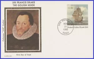 USA5 #UX86 U/A COLORANO SETA FDC Golden Hinden - Foto 1 di 1