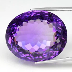 💎 Groß! 46,51ct VS ovaler natürlicher lila Amethyst - unbeheizt, hervorragender Afrika Edelstein - Bild 1 von 4