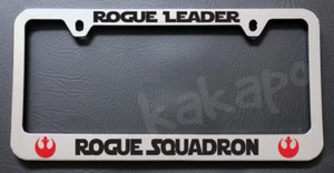 Marco de matrícula cromado Rogue Leader Rogue Squadron Star Wars - Imagen 1 de 2