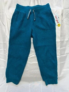 Cat & Jack Girls' Cozy Waffle Jogger Pants - Teal - Picture 1 of 2