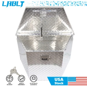 LABLT 29" Wide Aluminum Trailer Tongue Tool Box Diamond plate with keys