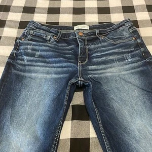 Buckle BKE Gabby Curvy Fit High Rise Capri Jeans Women's Size 29 Stretch Dark - Picture 1 of 10