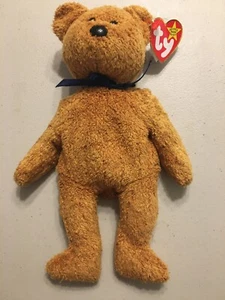 Fuzz The Bear Ty Original Beanie Baby mit mehreren Etiketten und Tush Fehlern - Bild 1 von 8