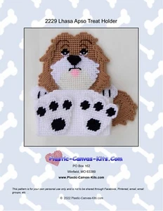 Lhasa Apso Dog Treat Holder-Plastic Canvas Pattern or Kit - Picture 1 of 1
