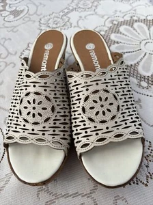 Remonte Off White Ladies Slip On Size 41 Mules - Picture 1 of 6