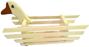 Jardinera de arte popular con soporte para libros de ganso de madera para decoración de campo pintada a mano - Imagen 1 de 17